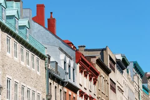 Glimpse of quebec city Stock Photos