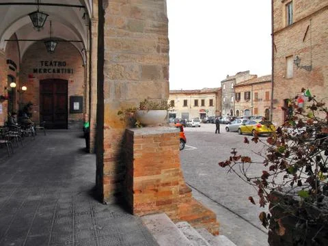 Glimpse of Ripatransone with arcades Фото
