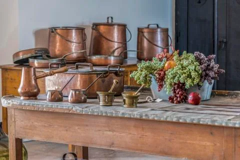 Glimpse of the royal kitchen of the Palacio da Pena in Sintra Stock-Fotos