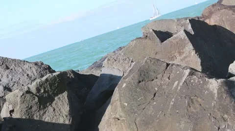 Glimpse of the sea Stock Footage 20502729