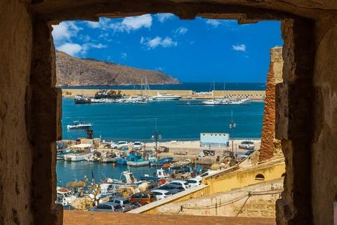 Glimpse of a small port Stock Photos