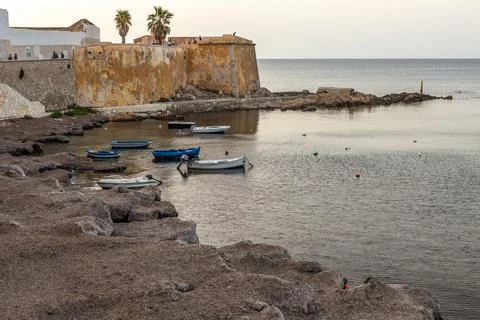 Glimpse of a small port Stock Photos