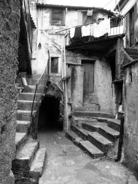 Glimpse with stairs Stockfoto's