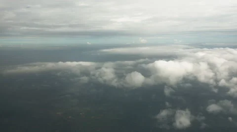 Glimpse through cloud of peak of Mount Merapi, Indonesia Stock Footage 45350488