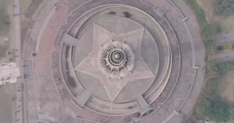 Glimpse on the Top of Minar E Pakistan from an Aerial Drone Video Stock Footage 298159722