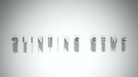 Glinting gems 3D title animation white text on a white background Stock Footage 300618536