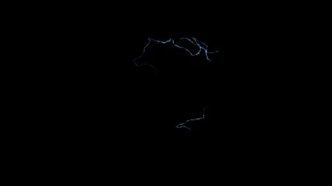 Glinting Lightning Magic Portal Spark Compositing Element On Black Screen Stock Footage 339696783