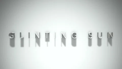 Glinting sun 3D title animation white text on a white background Stock Footage 299822371