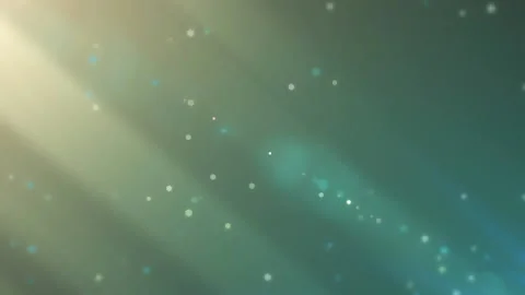 Glistening Rays of Light with Rotating Bokeh Particles on Blue Motion Backgr Stock Footage 143507054