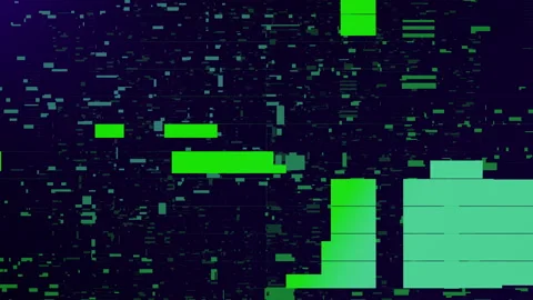 Glitch Abstract Animation With Random Pattern Of Lost Data Stock Footage 143457224