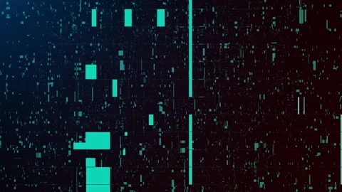 Glitch Abstract Backdrop With Random Pattern Of Lost Data Stock Footage 143579342