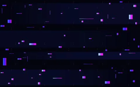 Glitch abstract shapes. Color gradient forms. Digital video error. Distorted Stock Illustration