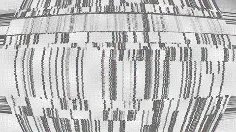 Glitch Alpha Transparent Overlay loop Rolling broken tv late night signal Vídeos de archivo 335803567