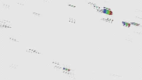 Glitch Alpha Transparent Overlay rising RGB streak interference | ProRes 4444 Vídeos de archivo 335800215