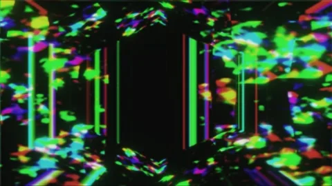 Glitch Analog Transition. Television Static Noise VFX. VHS Signal Problem a.. Stock Footage 257477569