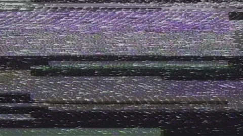 Glitch and VHS effect. Digital pixel black and white noise glitch effect Stock Footage 138153140