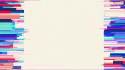 Glitch animated frame border with copy space text overlay seamless loop Stock-Footage 342043787