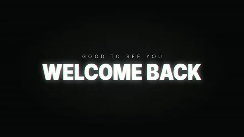 Glitch Animation Welcome Back Digital Text Effect Seamless Looping Motion Stock Footage 342046297