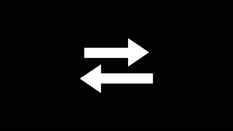 Glitch arrows icon on black background. Stock Footage 169872176