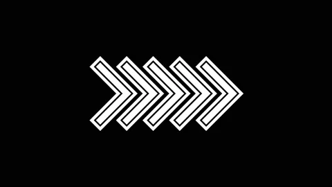Glitch arrows icon on black background. Stock Footage 169872592