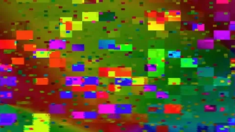 Glitch Art Background 4K — Psychedelic Digital Distortion VJ Stock Footage 329678118
