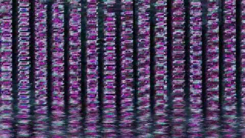 Glitch Art Background 4K — Psychedelic Digital Distortion VJ Stock Footage 329805308