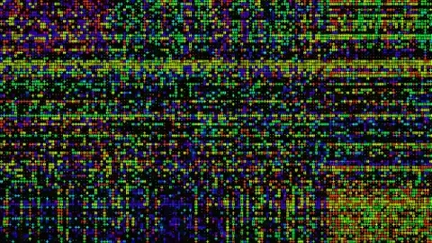 Glitch Art Background 4K — Psychedelic Digital Distortion VJ Video stock 329813618