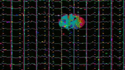 Glitch Art Background 4K — Psychedelic Digital Distortion VJ Stock Footage 329820691