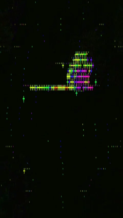 Glitch Art Background 4K Vertical — Psychedelic Distortion VJ Stock Footage 329679150