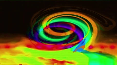 Glitch Art Corruption Effect Landscape Stock Footage 331075695