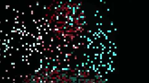 Glitch Art Distorted Pixelated Figures. Stockbeeldmateriaal 335353687