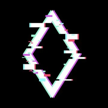 Glitch art frame creating a digital distortion border 스톡 일러스트