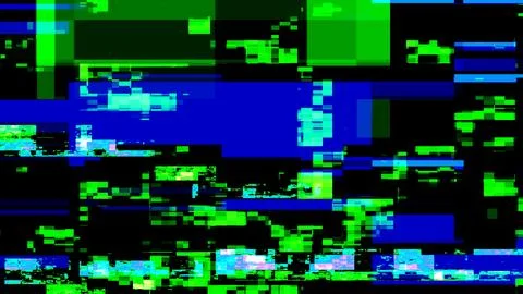 Glitch background. Color pixel effect. Stock Illustration