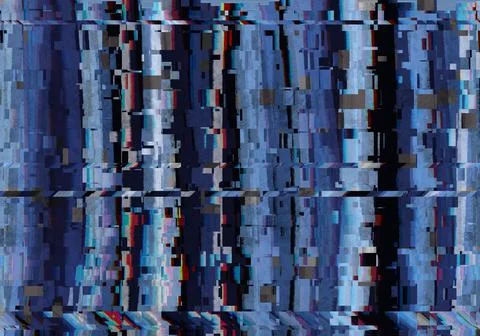 Glitch background. Computer screen error. Digital pixel noise abstract design. Stock Illustration