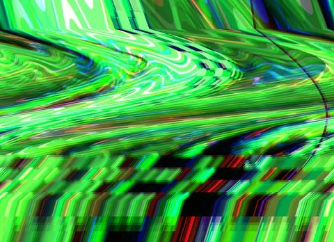 Glitch background Computer screen error Digital pixel noise abstract design Stock Illustration