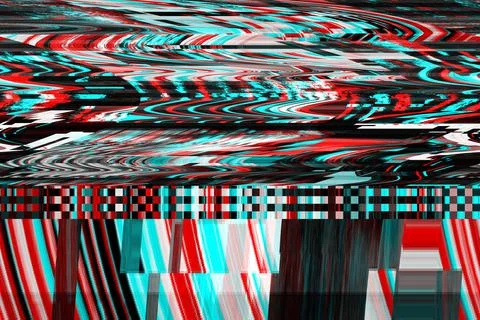 Glitch background Computer screen error Digital pixel noise abstract design of Stock Illustration