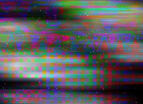 Glitch background Computer screen error Digital pixel noise abstract design Stock Illustration