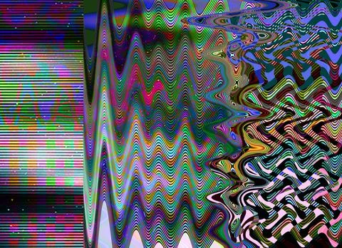 Glitch background Computer screen error Digital pixel noise abstract design Stock Illustration
