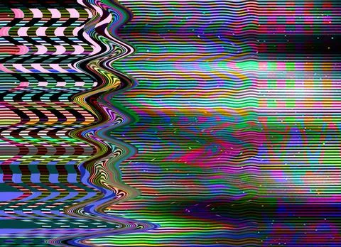Glitch background Computer screen error Digital pixel noise abstract design Stock Illustration