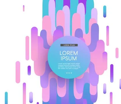 Glitch background with distortion effect in trendy ultra violet color with badge Stock Illustration