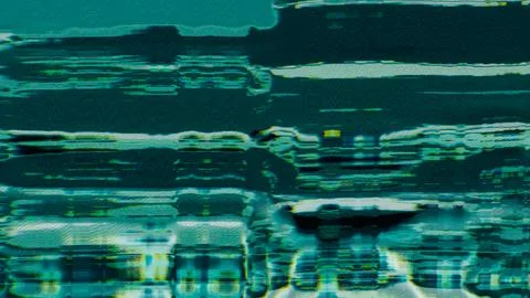 Glitch background distortion texture green blue 스톡 일러스트