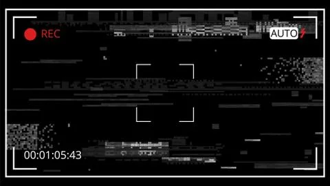 Glitch background. Old school no signal effect, vintage digital screen. Camera Stock Illustration