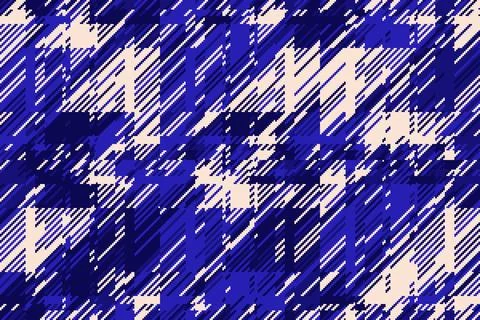 Glitch background with scattered geometry and noisy texture. Grunge finish .. Illustrazione stock