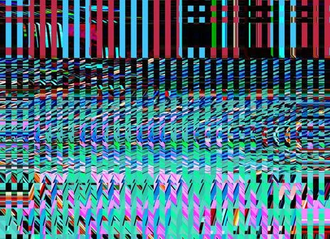 Glitch background TV Computer screen error Retro Grunge Photo Digital pixel Stock Illustration