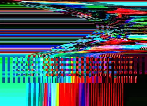 Glitch background TV VHS Noise Computer screen error Digital pixel noise 스톡 일러스트
