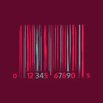 Glitch bar code Stock Illustration