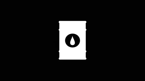 Glitch barrel icon on black background. Stock Footage 169872264