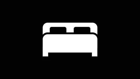 Glitch bed icon on black background. Stock Footage 169872565