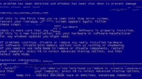 Animated ] Blue Screen Of Death Head