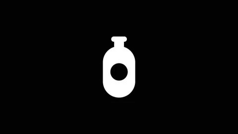 Glitch bottle icon on black background. Stock Footage 169872306
